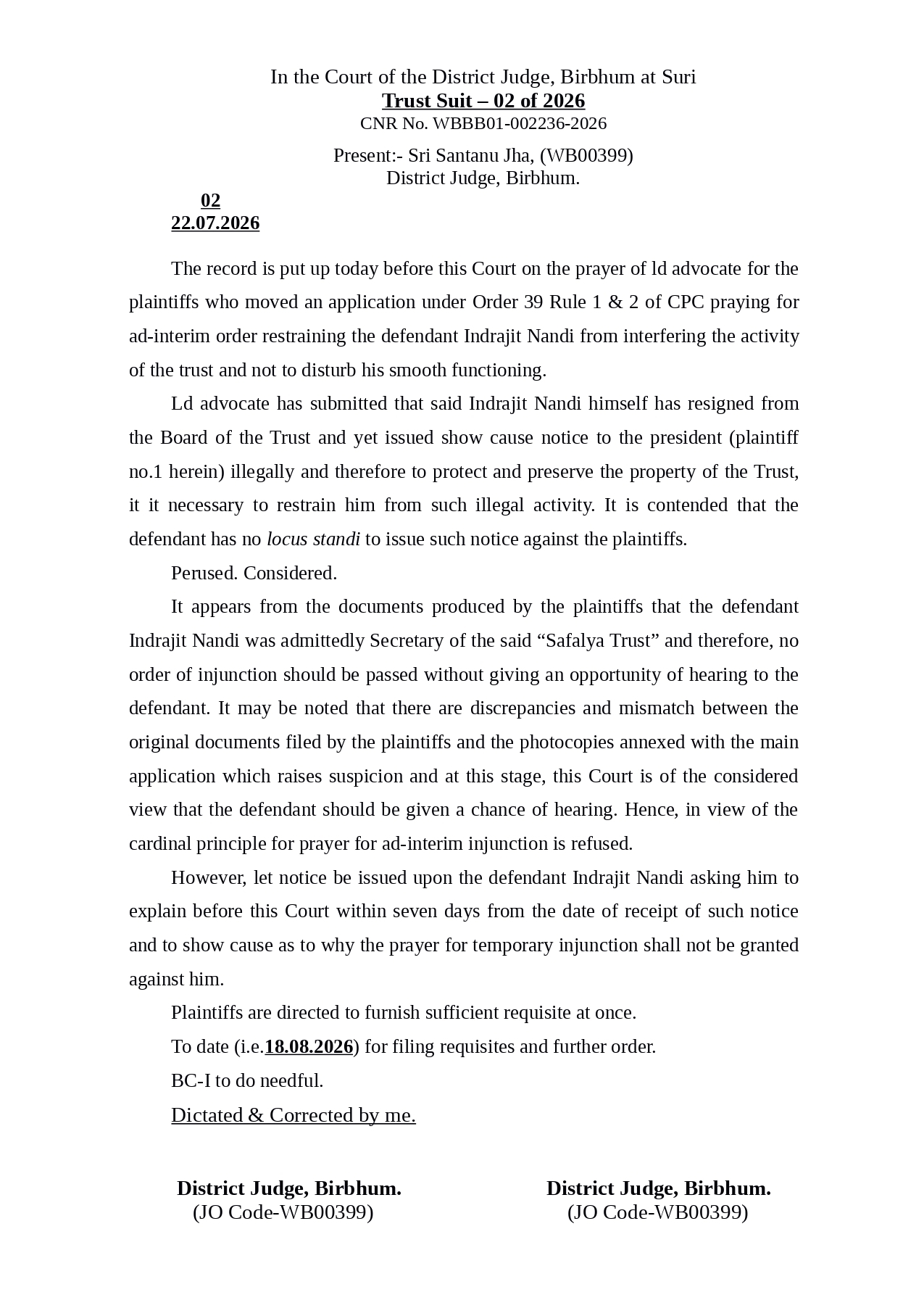 Suri Court Order